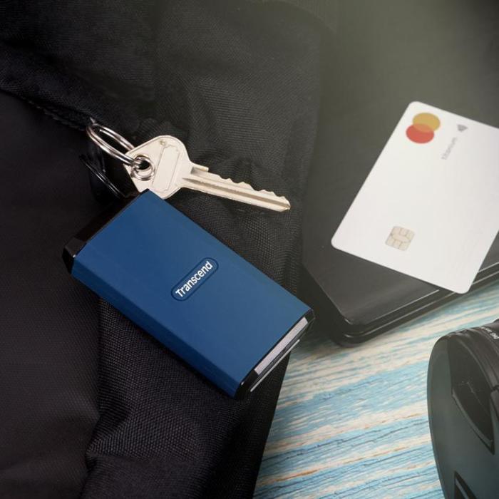 Transcend - Transcend Portabel Mini SSD USB-C 2TB - Marinblå