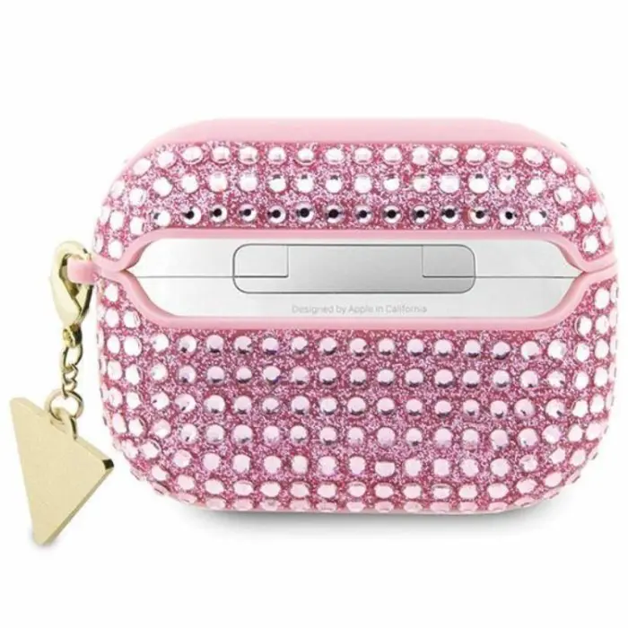 Guess - Guess AirPods Pro Skal Rhinestone Triangle Charm - Rosa