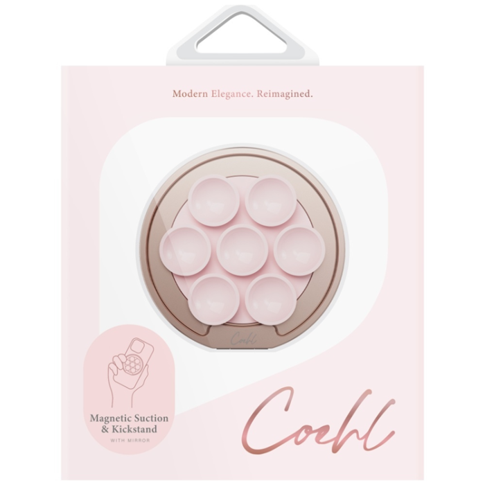 TELESIN - UNIQ Magsafe Mobilhållare Coehl Luna med Spegel Och Sugkopp - Rosa