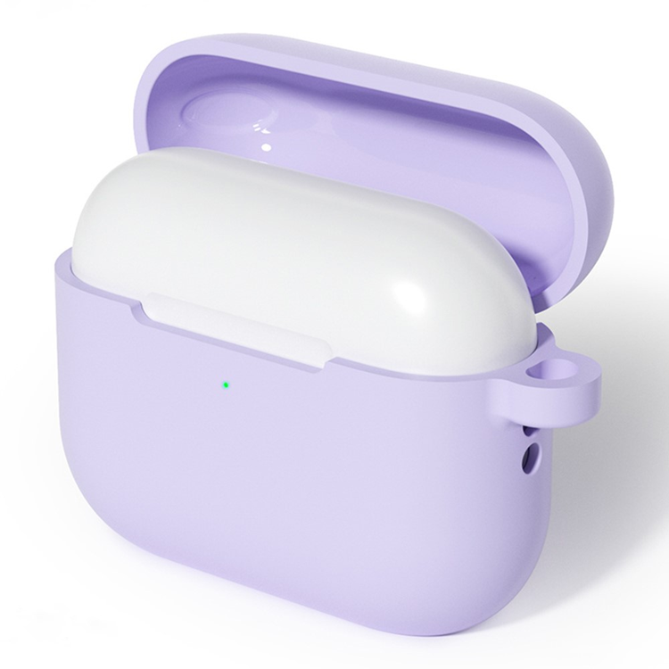 AirPods Pro 3 Skal Med Carabiner Silikon - Lavendellila | 505771 | AlltMobil
