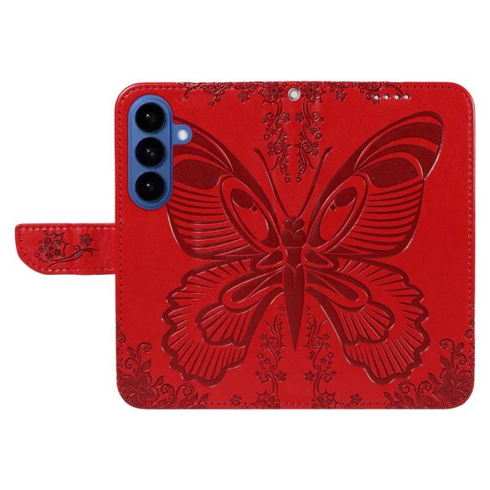 OEM - Samsung Galaxy S26 Plus Skal PU Läder Folio Flip - Röd