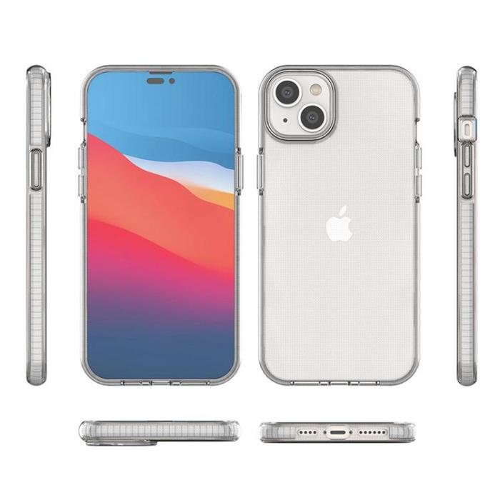 OEM - iPhone 14 Plus Skal Spring Silicone med Ram - Ljusblå