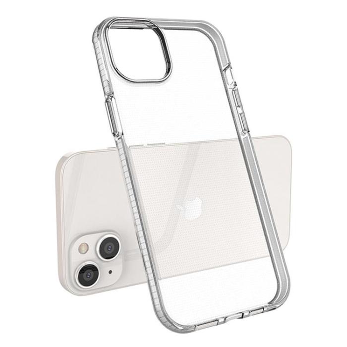 OEM - iPhone 14 Plus Skal Spring Silicone med Ram - Ljusblå