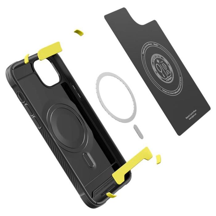 Spigen - Spigen iPhone 14 Plus Skal Mag Magsafe Rugged Armor - Matte Svart