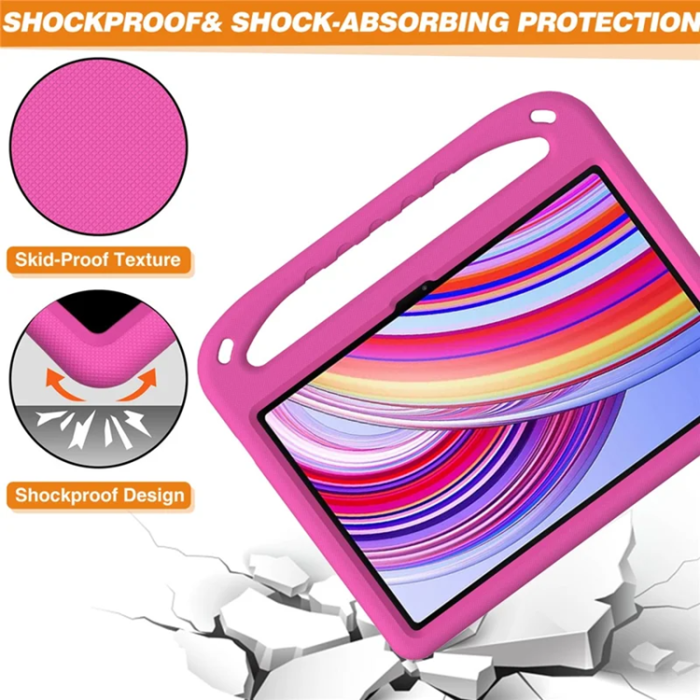 A-One Brand - Xiaomi Redmi Pad Pro/5G/Poco Pad Skal EVA Handgrepp Kickstand - Rose