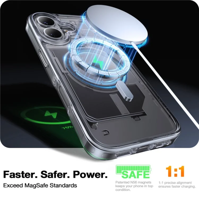 Torras - Torras iPhone 16 Pro Mobilskal Magsafe - Transparent