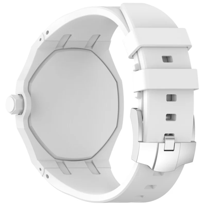 A-One Brand - Swatch Royal Pop Silikonarmband med Integrerat Skyddsskal - Vit