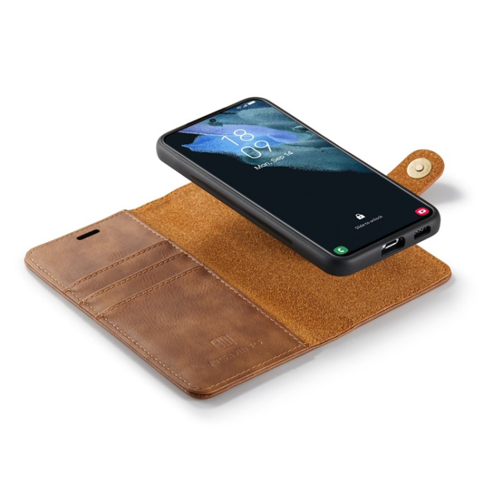 DG.MING - DG.MING Galaxy S23 Plånboksfodral 2in1 Äkta Läder - Brun