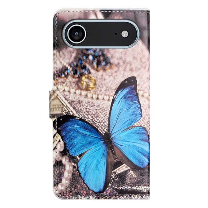 A-One Brand - iPhone Air Plånboksfodral Pattern Print - Blå Fjäril