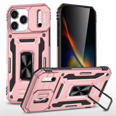 A-One Brand - iPhone 17 Pro Max Mobilskal Kickstand Lens Lid - Roséguld