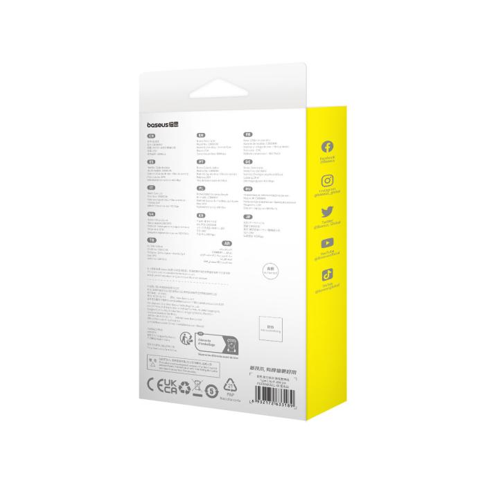 BASEUS - BASEUS USB-C till Lightning Kabel 20W 2m 480Mbps - Vit