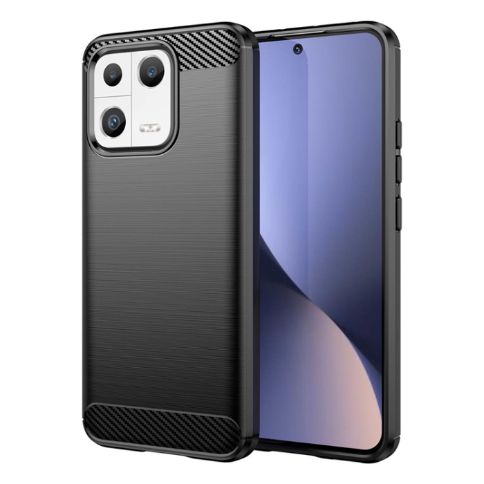 UTGATT - Xiaomi 13 Skal Carbon Silicone Flexible - Svart
