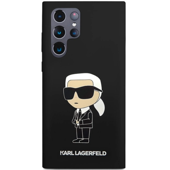 KARL LAGERFELD - Karl Lagerfeld Galaxy S24 Ultra Mobilskal Silikon Ikonik - Svart
