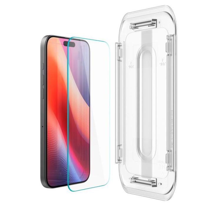 Spigen - [2-Pack] Spigen iPhone 16 Pro Max Härdat Glas Skärmskydd 'EZ Fit