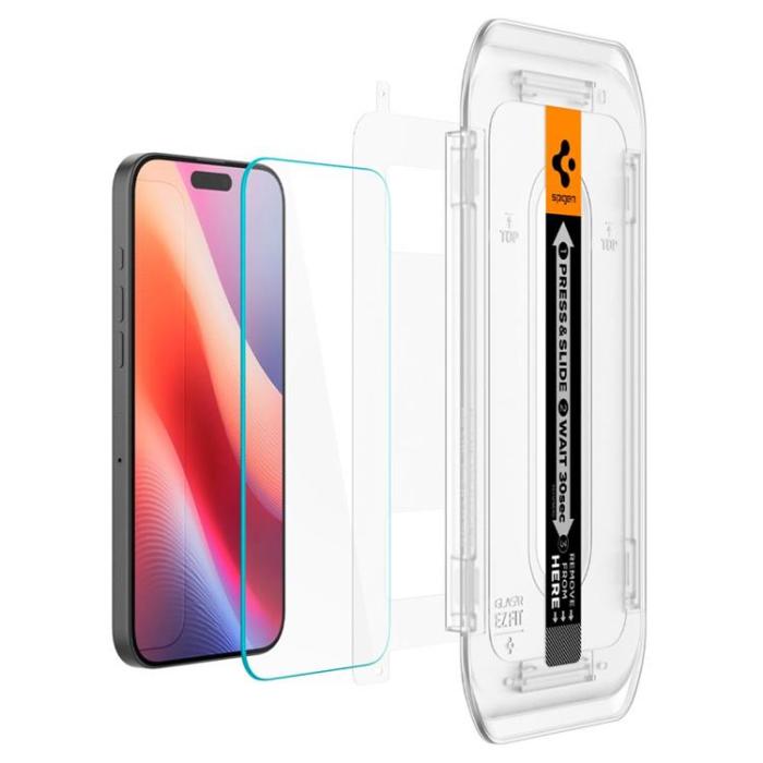 Spigen - [2-Pack] Spigen iPhone 16 Pro Max Härdat Glas Skärmskydd 'EZ Fit