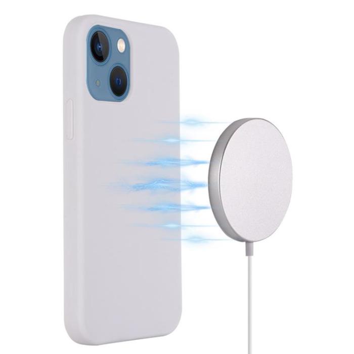 OEM - iPhone 14 Plus Skal Magsafe Silicone Ultra Slim - Vit