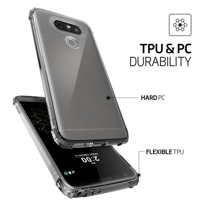 UTGATT5 - SPIGEN Crystal Shell Skal till LG G5 - Grå