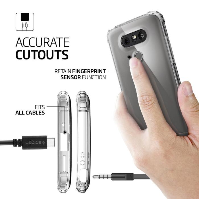 UTGATT5 - SPIGEN Crystal Shell Skal till LG G5 - Grå