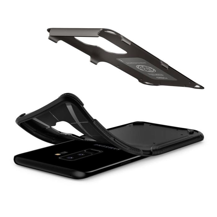 UTGATT5 - Spigen Hybrid Armor Skal till Samsung Galaxy S9 Plus - Gunmetal