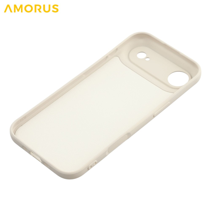 Amorus - AMORUS iPhone Air Mobilskal Precise Cutouts TPU Fiber - Vit