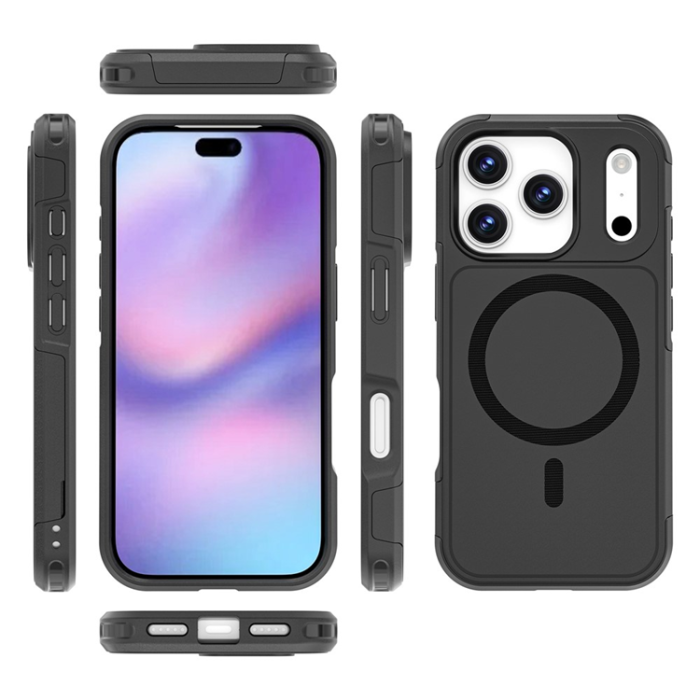A-One Brand - iPhone 17 Pro Mobilskal MagSafe PC + TPU Anti-drop - Svart