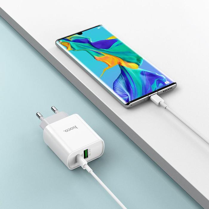 Hoco Case - Hoco Case - Network Charger 20W- Vit
