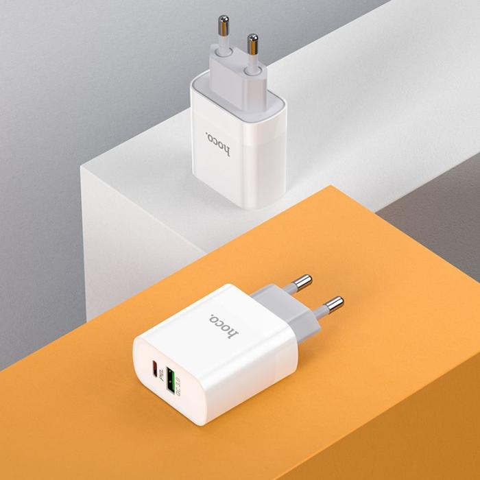 Hoco Case - Hoco Case - Network Charger 20W- Vit