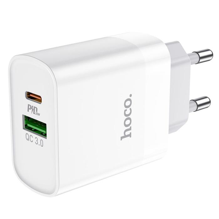 Hoco Case - Hoco Case - Network Charger 20W- Vit