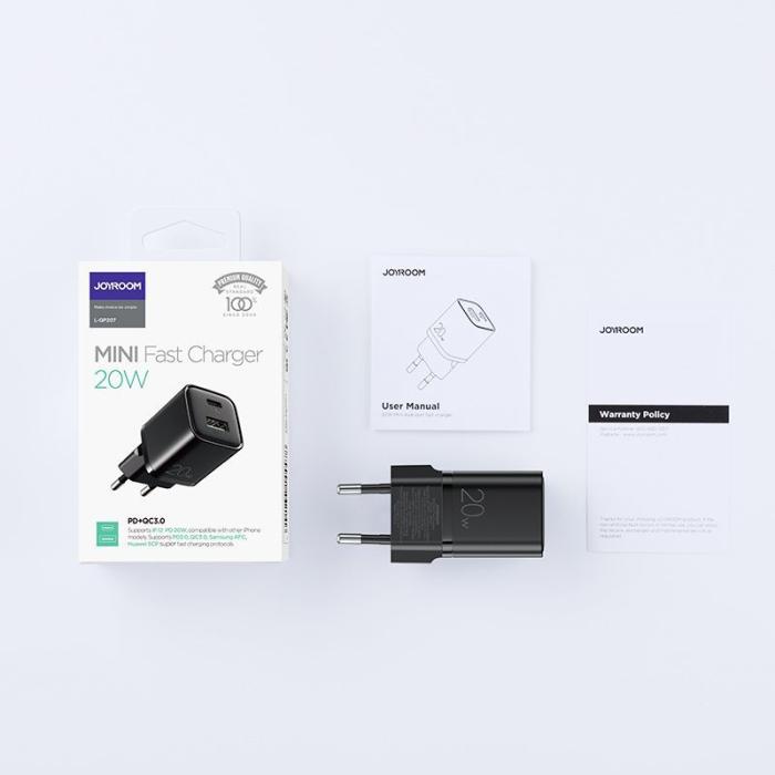 UTGATT - Joyroom - L-QP207 2-Port Network Charger 20w - Svart