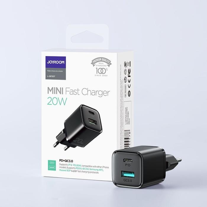 UTGATT - Joyroom - L-QP207 2-Port Network Charger 20w - Svart