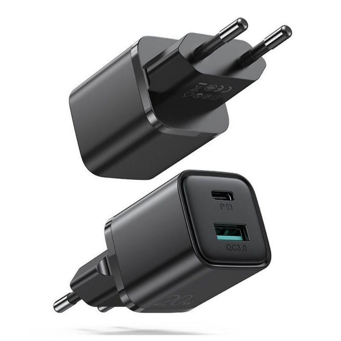 UTGATT - Joyroom - L-QP207 2-Port Network Charger 20w - Svart