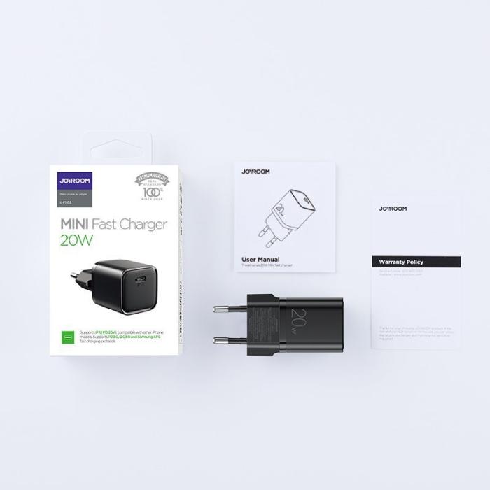 Joyroom - Joyroom Snabb väggladdare USB Typ-C 20W PD QC 3.0 AFC - Svart