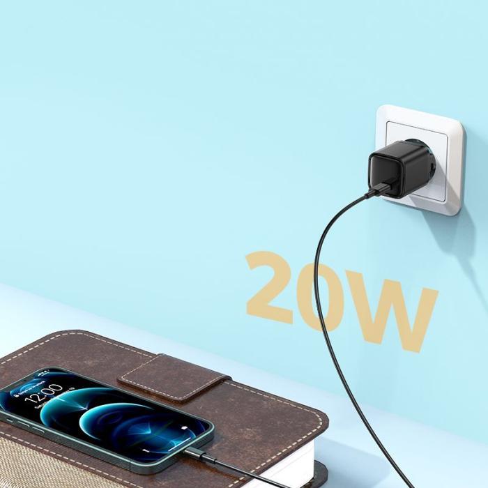 Joyroom - Joyroom Snabb väggladdare USB Typ-C 20W PD QC 3.0 AFC - Svart