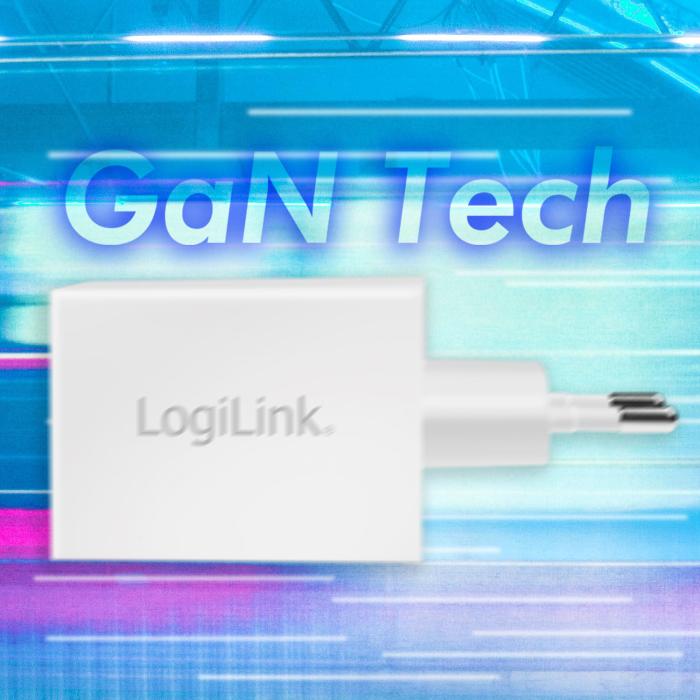 LogiLink - LogiLink - USB-laddare 1 x USB-C PD 1 x USB-A 48W GaN
