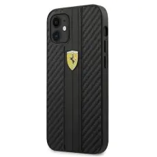 Ferrari - Ferrari Case skal iPhone 12 mini 5.4" OnTrack PU Carbon - Svart