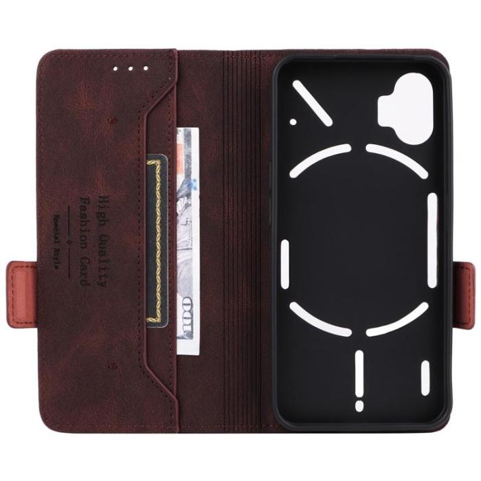 A-One Brand - Nothing Phone 1 Plånboksfodral Decor - Brun