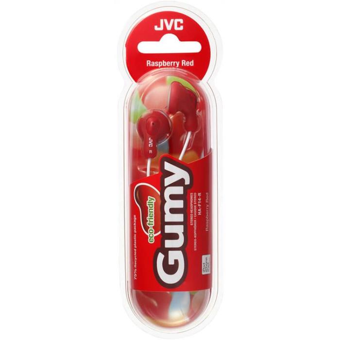 JVC - JVC Hörlurar F14 Gumy In-Ear Mic - Röd