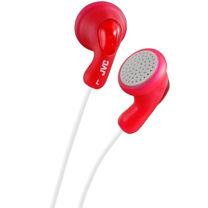 JVC - JVC Hörlurar F14 Gumy In-Ear Mic - Röd