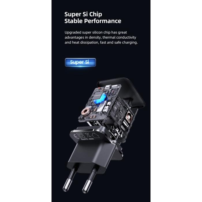 Dux Ducis - USAMS 30W USB-C Väggladdare US-CC148 Super Si - Vit