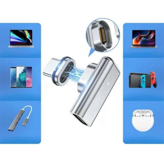 Beline - Beline Magnestisk Adapter USB-C - Silver