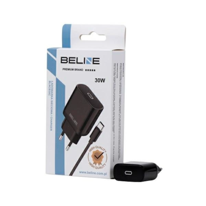 Beline - Beline Väggladdare USB-C Med USB-C Kabel (30W) - Svart
