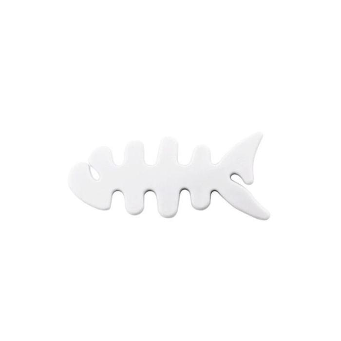 OEM - Kabelhållare för Hörlurar Fish-shaped - Vit