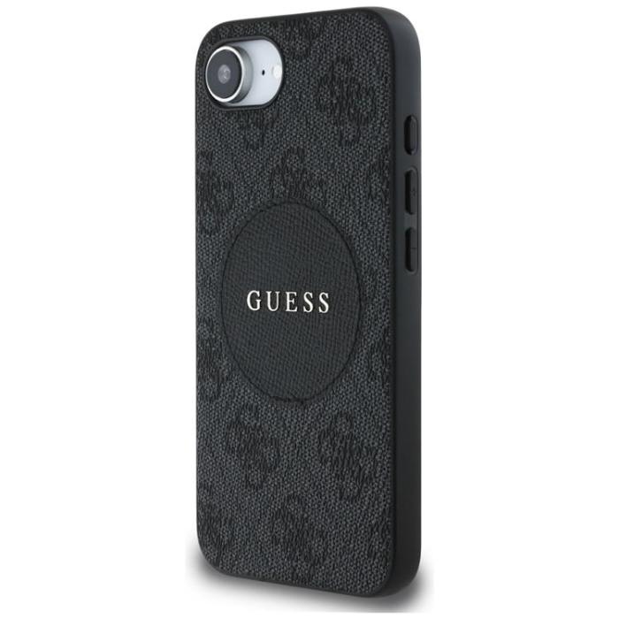 Guess - Guess iPhone 16e Mobilskal MagSafe 4G Circle Classic Logo - Svart