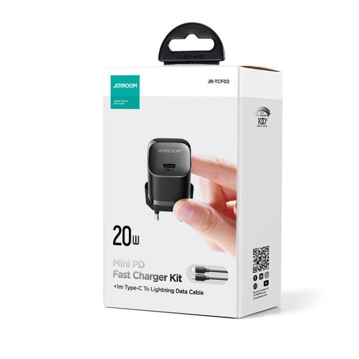 Joyroom - Joyroom PD Mini Väggladdare USB-C 20W Lightning Kabel - Svart