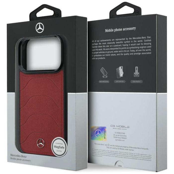 Mercedes - Mercedes Mobilskal För iPhone 17 Pro Max MagSafe Mesh with Bow Line - Röd