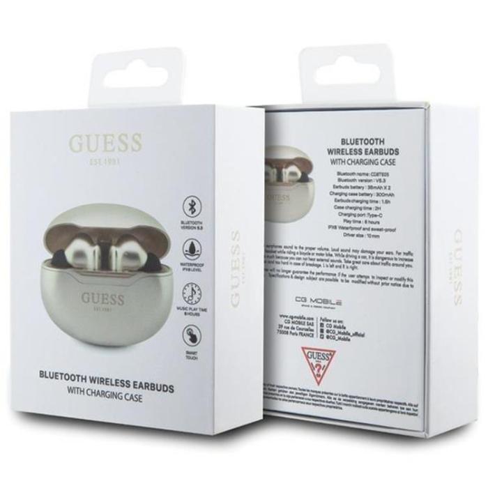 Guess - Guess TWS EST Bluetooth In-Ear Hörlurar + Dockingsstation - Guld