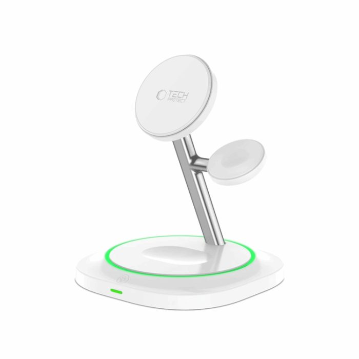Tech-Protect - 3-in-1 Magsafe Trådlös Laddare iPhone, Apple Watch, AirPods Qi 15W