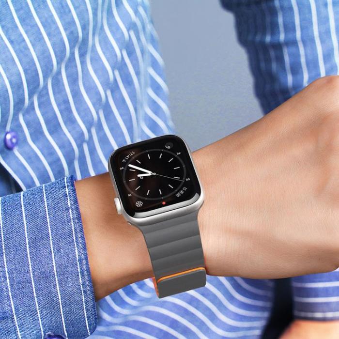 UTGATT5 - Dux Ducis Apple Watch 4/5/6/7/SE/Ultra (42/44/45/49mm) - Grå/Orange