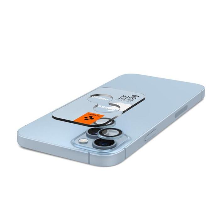 UTGATT - [2-Pack] Spigen iPhone 14/14 Plus Kameralinsskydd i Härdat Glas - Blå