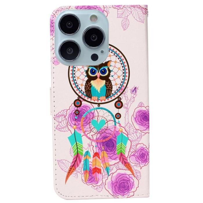 OEM - iPhone 14 Pro Plånboksfodral Folio Flip - Owl Chime
